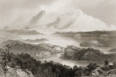 Lake Garromin, Connemara, County Galway, from 