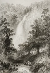 The Waterfall, Powerscourt, County Wicklow, Ireland, from 