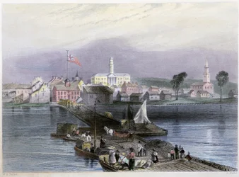 View of Cobura and Transportation of Wood - in 