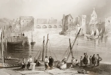 View of Galway from the Claddagh, County Galway, Ireland, from 