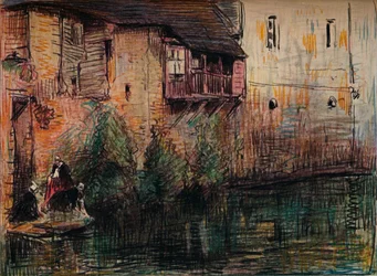 Canal Scene, Quimperle