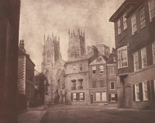 A Scene in York: York Minster from Lop Lane, 1845
