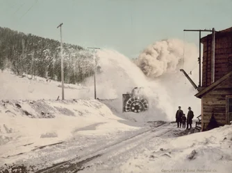 Colorado snow plow on the Colorado Midland Railroad at Hagerman Pass