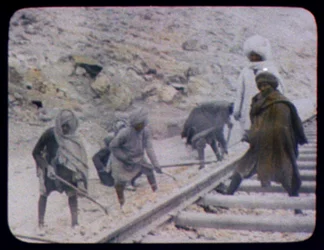 Indian Workers Building Railway Lines, 1880