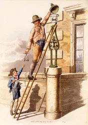 Lamp Lighter, from The Costumes of Great Britain, pub. By Henry Miller, 1805
