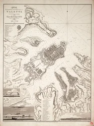 Plan of the harbours and fortifications of Valetta in the island of Malta