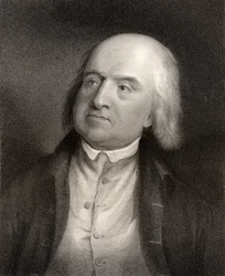 Jeremy Bentham, engraved by S. Freeman from 