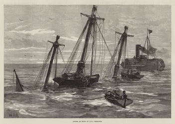 Divers at Work on HMS Eurydice