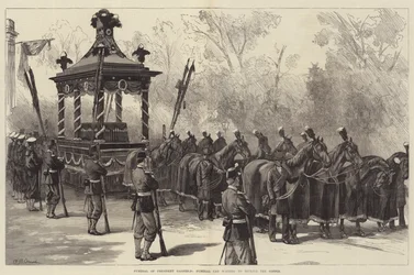 Funeral of President Garfield, Funeral Car Waiting to Receive the Coffin