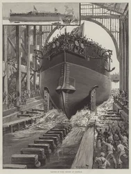Launch of HMS Rodney at Chatham