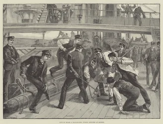 Life on Board a Man-of-War, Junior Officers at Hockey