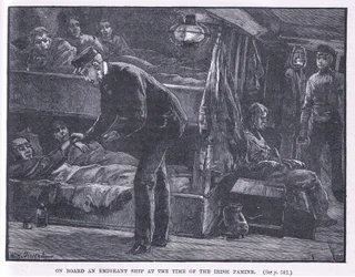 On board an emigrant ship at the time of the Irish famine AD 1846