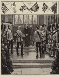 Placing the Old Scottish Regimental Colours in St Giles