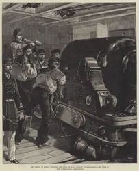 The Crisis in Egypt, training the Guns of HMS Sultan at Alexandria