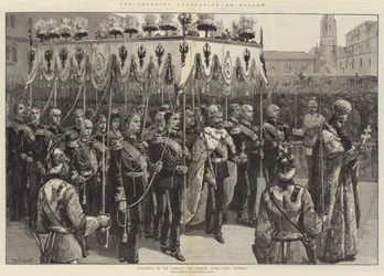 The Imperial Coronation at Moscow, Procession of the Emperor and Empress After Being Crowned