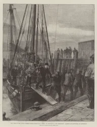 The Loss of the North German Lloyd Steam-Ship Elbe, on 30 January, off Lowestoft, Landing of Survivors at Lowestoft