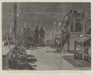 The Naval Manoeuvres, Blockade of Berehaven, Signal by Two Rockets from the Inshore Squadron to the Admiral Outside