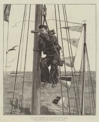 The Naval Manoeuvres, on the Look-Out for the Enemy