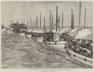 The Nile Expedition, Arrival of the First Division of the Camel Corps at Wady Halfa