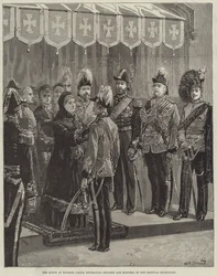 The Queen at Windsor Castle decorating Officers and Soldiers of the Egyptian Expedition