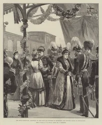 The Royal Marriage, Reception of the Duke and Duchess of Edinburgh and Princess Marie at Sigmaringen