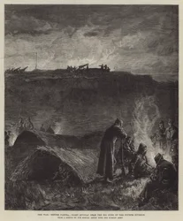 The War, Before Plevna; Night Bivouac Near the Big Guns of the Fourth Division