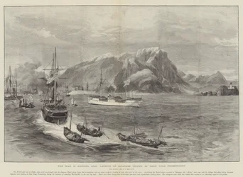 The War in Eastern Asia, Landing of Japanese Troops at Shan Tung Promontory