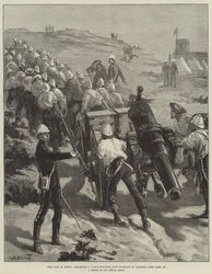 The War in Egypt, dragging at Forty-Pounder into Position at Ramleh