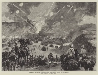 The War in the Soudan, Cavalry burning Osman Digna