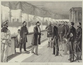 Visit of the Khedive to the Duke of Connaught on Board HMS Helicon