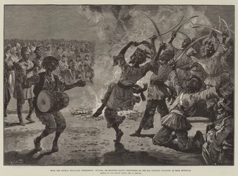 With the Afghan Boundary Commission, Bungra, or Khattuk Dance, Performed by the 20th Punjaub Infantry at Bala Murghab