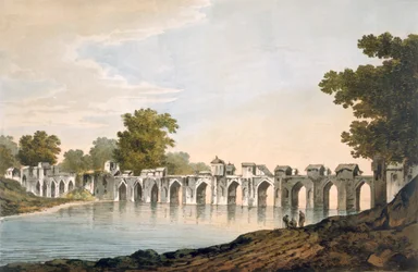 A View of the Bridge at Ilionpoor over the River Goomty