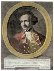 Portrait of Captain James Cook (1728-79), from the Frontispiece of 
