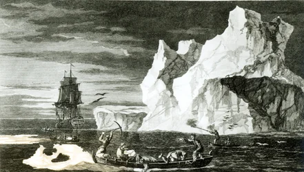 The Ice Islands on the 9th January 1773, engraved by B. T. Pouney, 31st Feb 1777