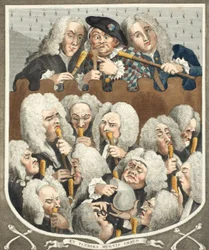A Consultation of Physicians, or The Company of Undertakers, illustration from 