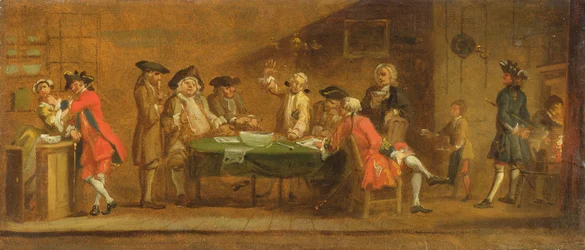 Figures in a Tavern or Coffee House, 1720s