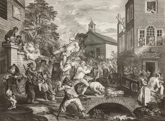 Four Prints of an Election, Plate 4: Chairing the Members