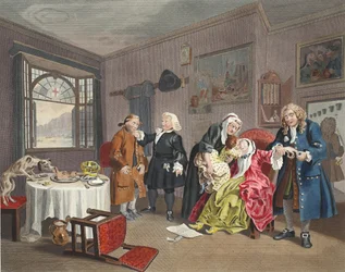Marriage a la Mode, Plate VI, The Lady