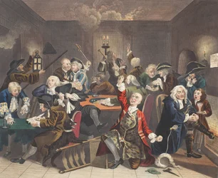 Scene in a Gaming House, Plate VI from 