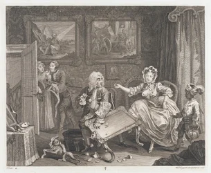 The Harlot Finds a Protector, designed 1732, printed 1744
