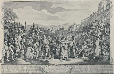 The Idle Prentice Executed at Tyburn from the Industry and Idleness Series, 1747