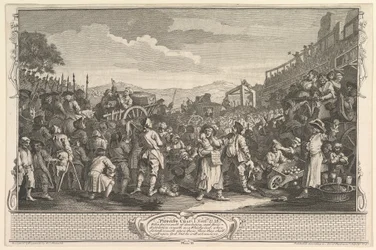 The Idle Prentice Executed at Tyburn (Industry and Idleness, plate 11)
