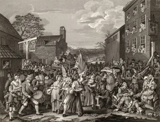 The March to Finchley, engraved by T.E. Nicholson, from 