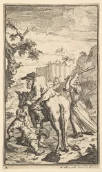 Trulla Attacking Hudibras Seventeen Small Illustrations for Samuel Butler