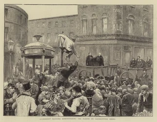 Archbishop Manning Administering the Pledge on Clerkenwell Green
