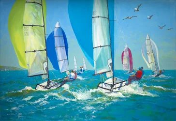 Boats with Spinnakers Out
