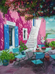 Hot pink terrace