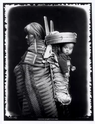 Navaho Woman Carrying a Papoose on Her Back, c.1914