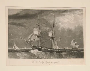 The U.S. Brig Porpoise in a Squall