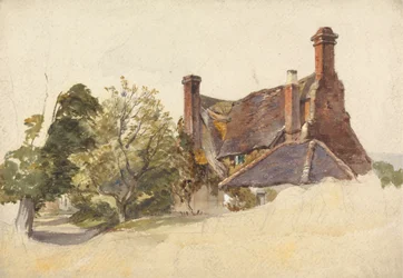 Study of a Cottage by a Lane